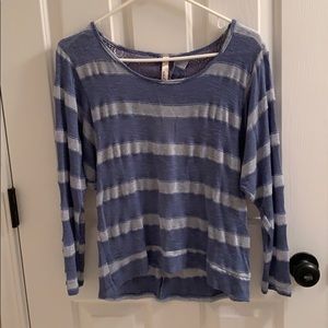 Blue striped top